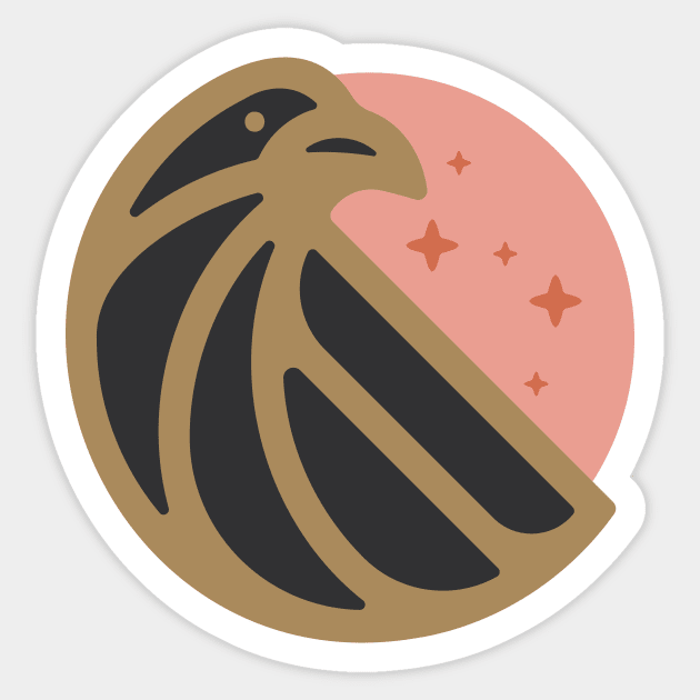 Crow Sticker by JSNDMPSY